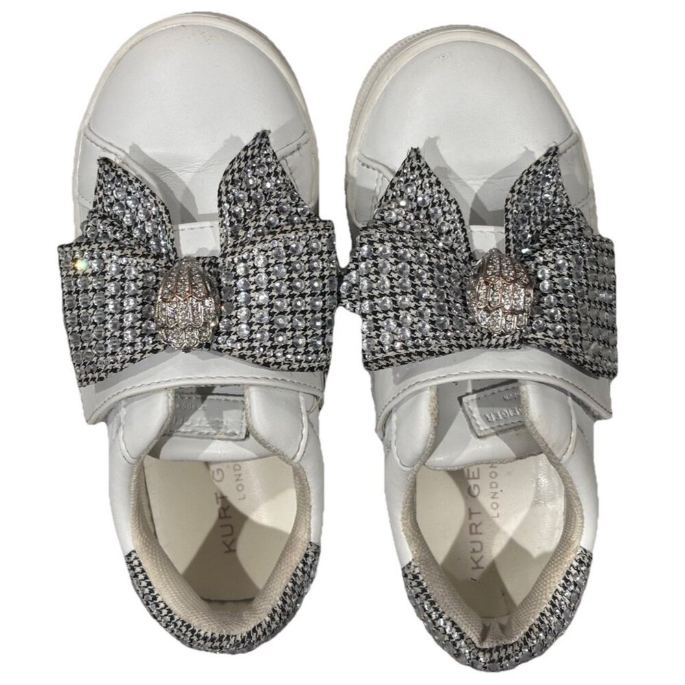 Kurt Geiger London Mini Laney Leather Bow Platform Sneakers Size 11